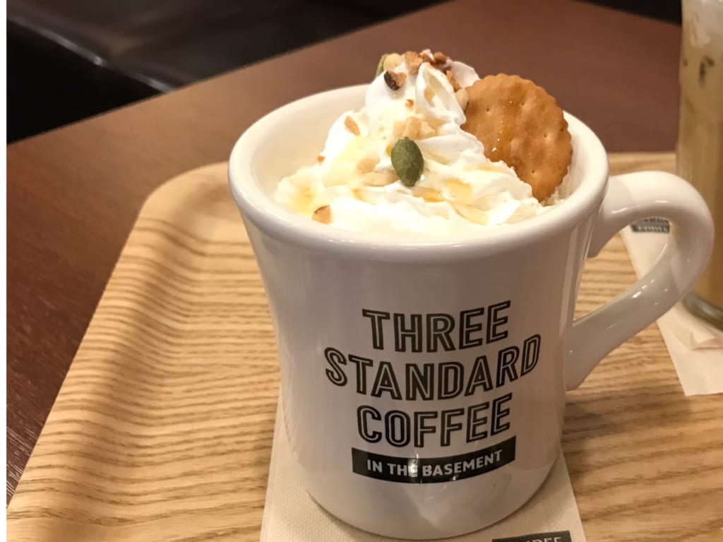 ナッツラテ　帯広市　帯広カフェ　ホット　テイクアウトJR帯広駅直結　エスタ帯広　Three Standard Coffee　おびひろプレミアム商品券　無料Wi-Fi　フリーWi-Fi