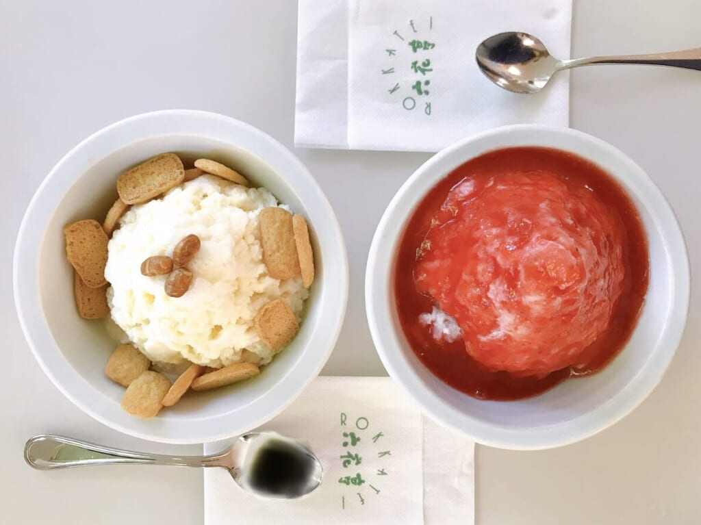 六花亭　帯広本店　郵便番号080-0012 080-0012⑨丁目6　北海道　帯広市　六花亭　喫茶室　夏の風物詩　帯広スイーツ　帯広かき氷　